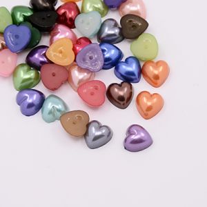 Kaboszon akrylowy 10,5x10,5 mm Pearl Heart mix color 0,01- 10 szt