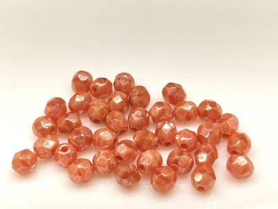 Fire Polish 4 mm Luster Pink Coral (2) 40 szt.