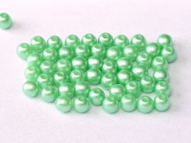 Round Beads 2 mm Alabaster Pastel Lt.Green - 50 szt
