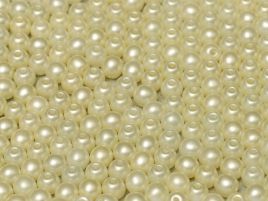 Round Beads 2 mm Alabaster Pastel Lt.Cream - 50 szt