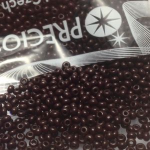 Rocaille 11/0 Czech seed beads - Opaque Dark Brown - 10 gram