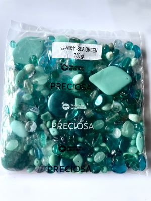 Koraliki Preciosa Mix 11– Sea Green 250 gram - 1 op