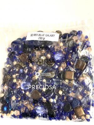 Koraliki Preciosa Mix – Blue Galaxy  250 gram - 1 paczka