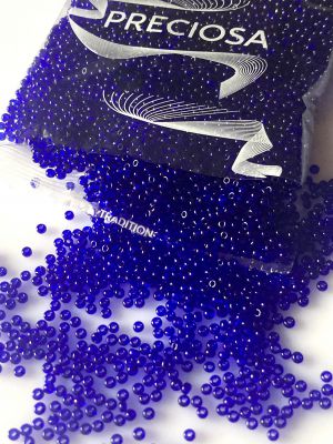 Rocaille 10/0 Czech seed beads - Transparent Cobalt col 30100 - 10 gram