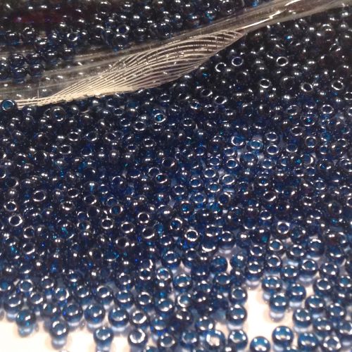 Rocaille 10/0 Czech seed beads - Transparent Lustered Capri Blue 66100 - 50 gram
