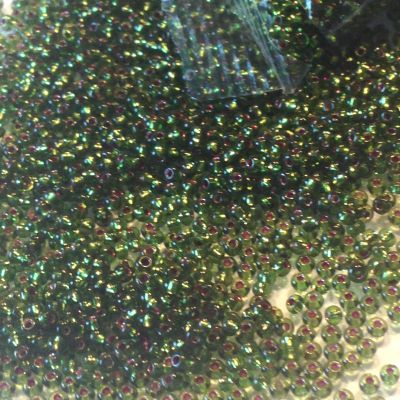 Rocaille 11/0 Czech seed beads - Silver Lined Green Olive - 10 gram