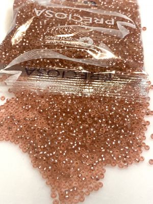 Rocaille 10/0 Czech seed beads - Silver Lined Frosted Lt. Raspberry - 50 gram
