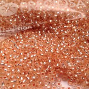 Rocaille 11/0 Czech seed beads - Silver Lined Peach - 50 gram
