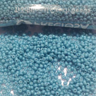 Rocaille 11/0 Czech seed beads - Opaque Blue Turquoise - 50 gram