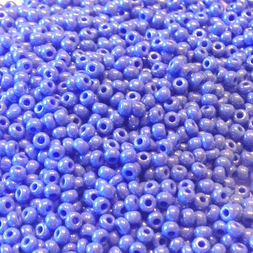Rocaille 8/0 Czech seed beads - Lustered Opaque Periwinkle 38020 -10 gram