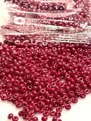 Koraliki Rocaille 8/0 Preciosa Czech seed beads - Opaque Sfinx Cherry col.98210 - 10 gram