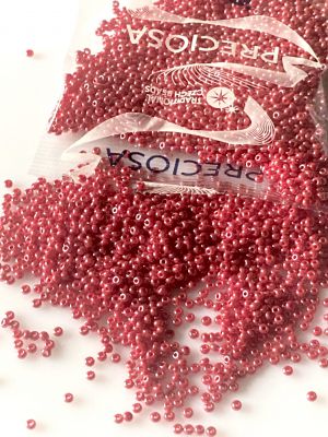 Koraliki Rocaille 10/0 Czech seed beads - Opaque Sfinx Lt.Cherry col.98190 - 10 gram