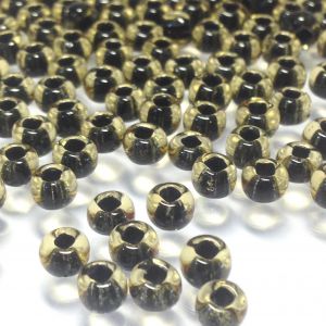 Rocaille 5/0 Czech seed beads - Crystal Terre Black Line 38649 -10 gram