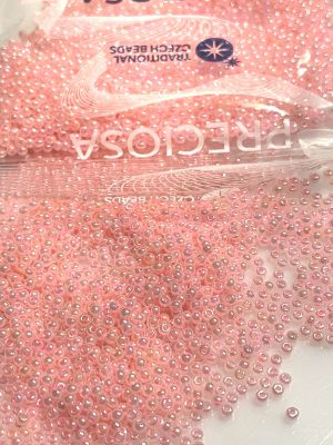 Koraliki Rocaille ,11/0 Czech seed beads - Shell Luster Salmon Pink  - 50 gram