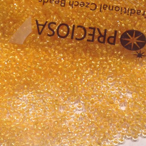 Rocaille 11/0 Czech seed beads - Inside Yellow Transparent lt.Topaz  - 10gram