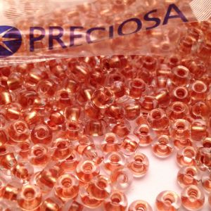 Rocaille 6/0 Czech seed beads - Crystal Copper Lined col 68105 - 50 gram