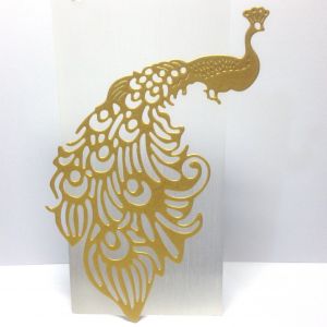 Scrapki ażurowy PEACOCK  12x7cm metallic GOLD (220gr )-1 szt