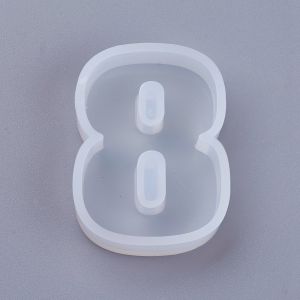 Silicone Moulds for resin NUMBER 8 44x33x10mm - 1 pc