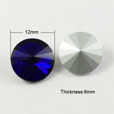 Kryształek rivoli 12mm Dark Blue - 1 szt.