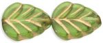 Leaves 8/10 mm: Olivine Gold Inlay - 5 szt.