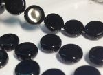Koraliki Czech Glass Beads Two Hole Round Jet 8 mm - 10 szt