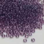 Rocaille 6/0 Czech seed beads - ametystowy ze srebrną powłoką przezroczysty - 10 gram