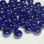 Rocaille 2/0 Czech seed beads - granatowy z powłoką - 10 gram