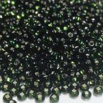 Rocaille 10/0 Czech seed beads - Silver Lined Transparent Dark Olive 57290 - 50 gram