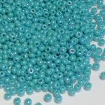 Rocaille 10/0 Czech seed beads - Opaque Lustered Turquoise AB 64130 -10 gram