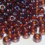Rocaille 5/0 Czech seed beads - Lustered Transparent Beer - 10 gram