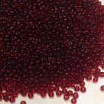 Rocaille 14/0 Czech seed beads - Transparent Dark Ruby - 10 gram