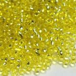 Rocaille 14/0 Czech seed beads - Silver Lined Citron - 10 gram