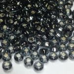 Rocaille 6/0 Czech seed beads - Silver Lined Black Diamond 47010 - 10 gram