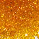 Rocaille 9/0 Czech seed beads - Transparent Orange - 50 gram