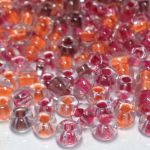 Rocaille 3/0 Czech seed beads - Inside Orange/Brown/Pink Crystal - 10 gram