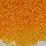 Rocaille 11/0 Czech seed beads - Inside  Transparent Orange-Yellow - 10 gram