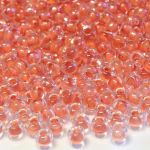 Rocail 8/0 Inside Color Crystal/Salmon Lined 985 10 gram