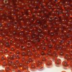 Rocaille 10/0 Czech seed beads - Transparent Topaz  Brown Lined - 10 gram