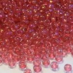 Rocaille 9/0 Czech seed beads - Rainbow Transparent Dark Salmon - 10 gram