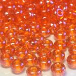 Rocaille 4/0 Czech seed beads - Lustered Dark Orange Transparent - 10 gram