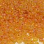 Rocaille 8/0 Czech seed beads - Salmon Lined Honey Matte Transparent  - 10 gram