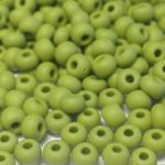 Rocaille 6/0 Czech seed beads - Opaque Frosted Pine Green - 10 gram
