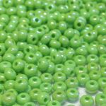 Rocaille 6/0 Czech seed beads - Light Green AB - 10 gram