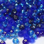 Rocaille 5/0 Czech seed beads - Mix Blue - 10 gram