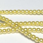 Perełki Jablonec 2 mm żółte (ok 150szt) 1 sznur
