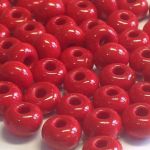 Rocaille 34/0 Czech seed beads - Opaque Dark Red 93190 - 50 gram
