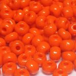 Rocaille 3/0 Czech seed beads - Opaque Orange 93140 - 10 gram