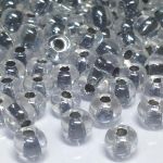 Rocaille 4/0 Czech seed beads - Crystal Terra Gray Lined 38642-10 gram