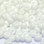 Rocaille 7/0 Czech seed beads - Opaque White 03050 - 10 gram