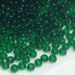 Rocaille 8/0 Czech seed beads - Transparent Dark Green 50060 - 10 gram